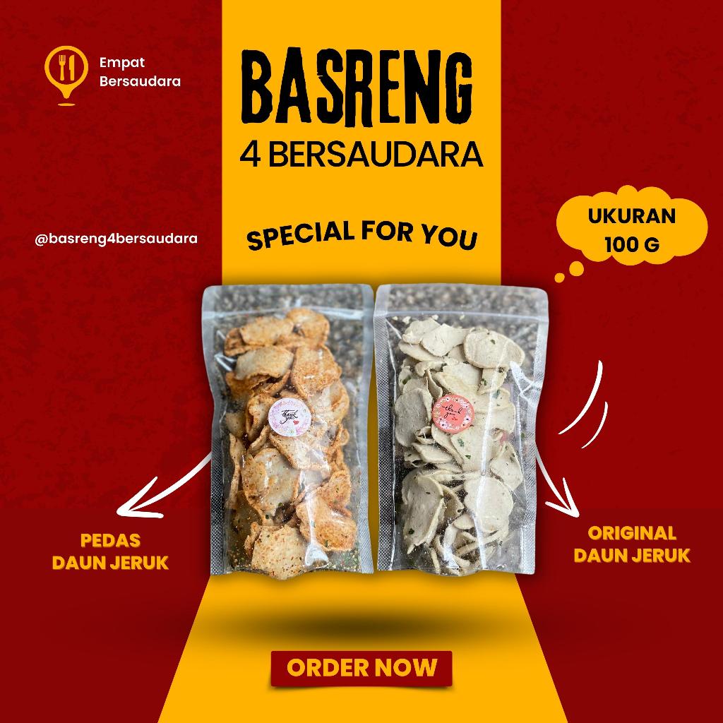 

Basreng Pedas Daun Original 100gr