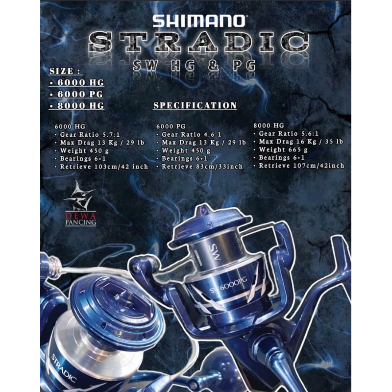 SHIMANO STRADIC 2024 3000HG 4000FM 4000XG 6000PG/HG 8000PG/HG