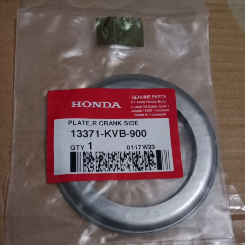 AHM 13371-KVB-900 Plate R Crank Side Plat tutup Kruk As Filter oli Vario110, Vario Techno110CBS Karb