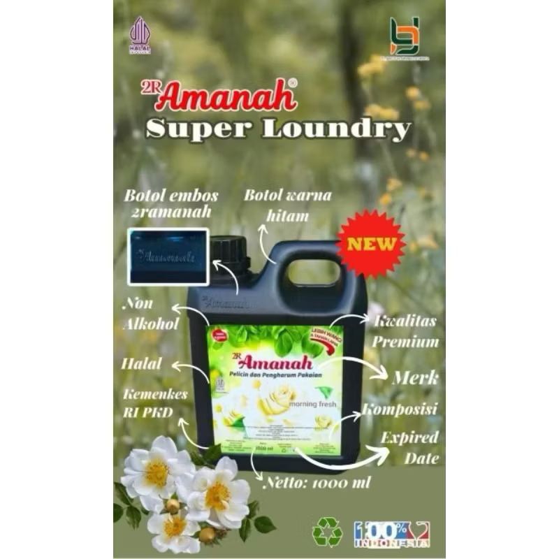 Amanah Super Laundry 1liter Kemasan Baru