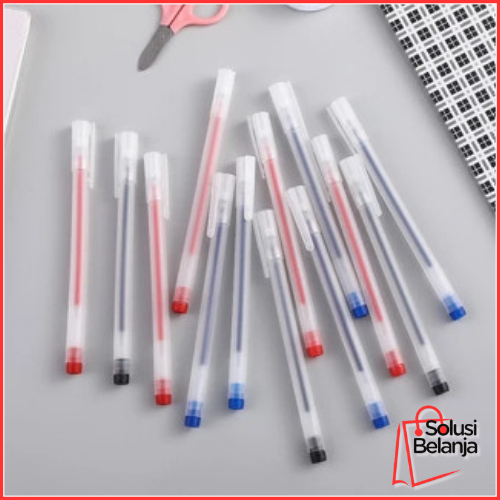 

Pulpen Gel 0.5mm Bolpoin Pena Pulpen Tinta Gel Cair Pena Transparant Pen Gel Y3437