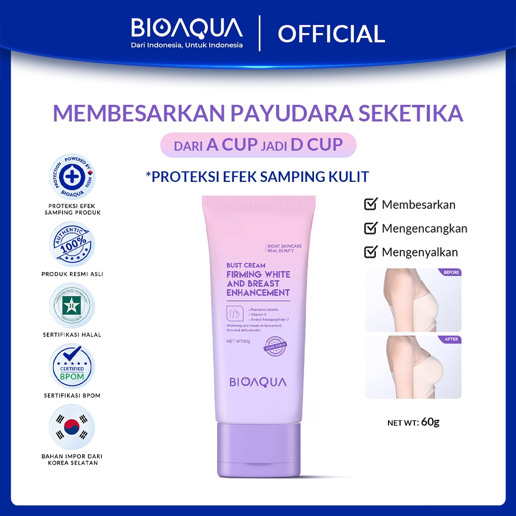 BIOAQUA Bust Cream Breast Cream / Krim 60g Pengencang Payudara