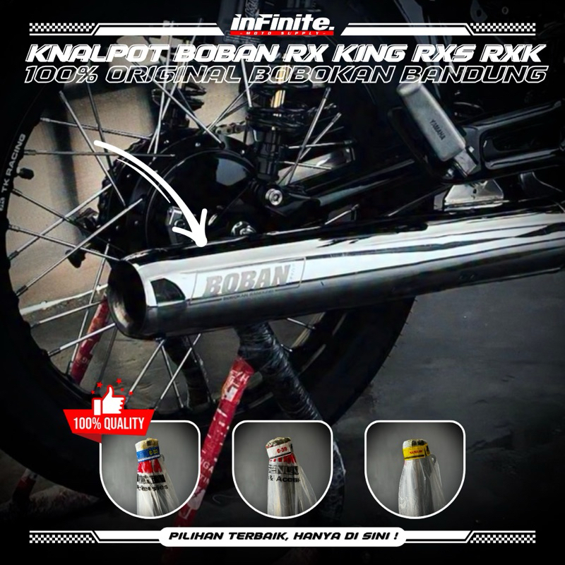 KNALPOT BOBAN BOBOKAN BANDUNG PNP RX KING RXK RXS C33 C39 NUKLIR BERKUALITAS ORIGINAL BOBAN