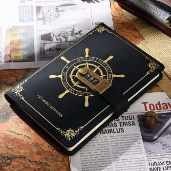 

BARU TODDI Buku Jurnal Leather Vintage Pirate A5 200 Halaman Grid with Lock - 10001