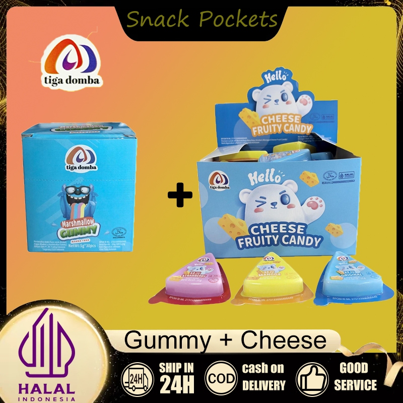 

Marshmallow Gummy Cheese Fruit Candy mini Snack Aneka Rasa Banyak rasa Makanan Ringan Murah