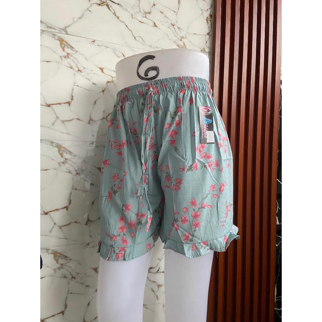 hotpen rempel rayon motif premium dewasa\otif kekinian\celana pendek wanita rayon motif
