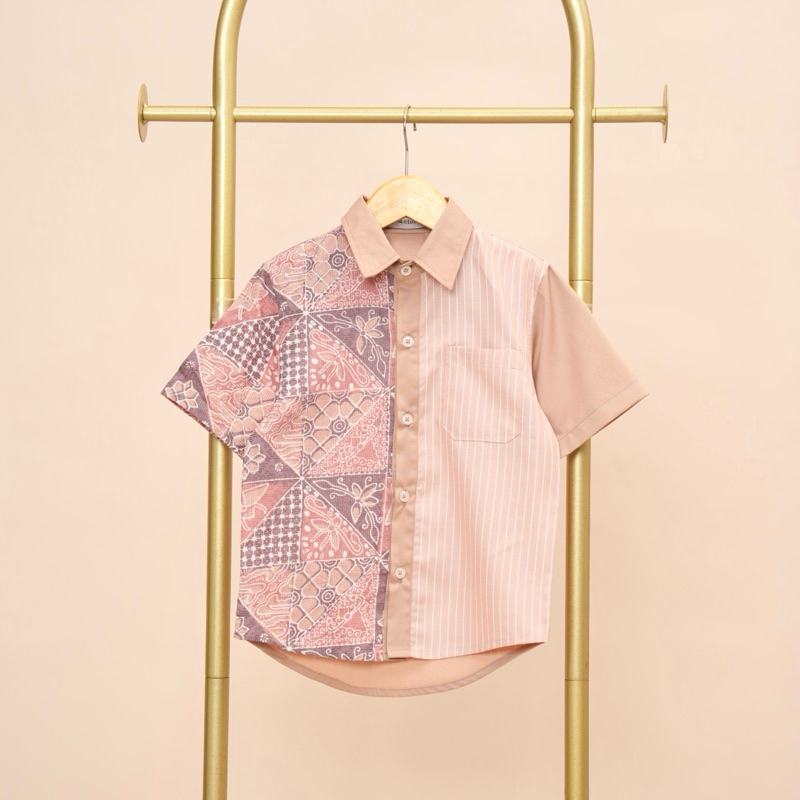 Kemeja Batik Anak Cowok K1151 Cream