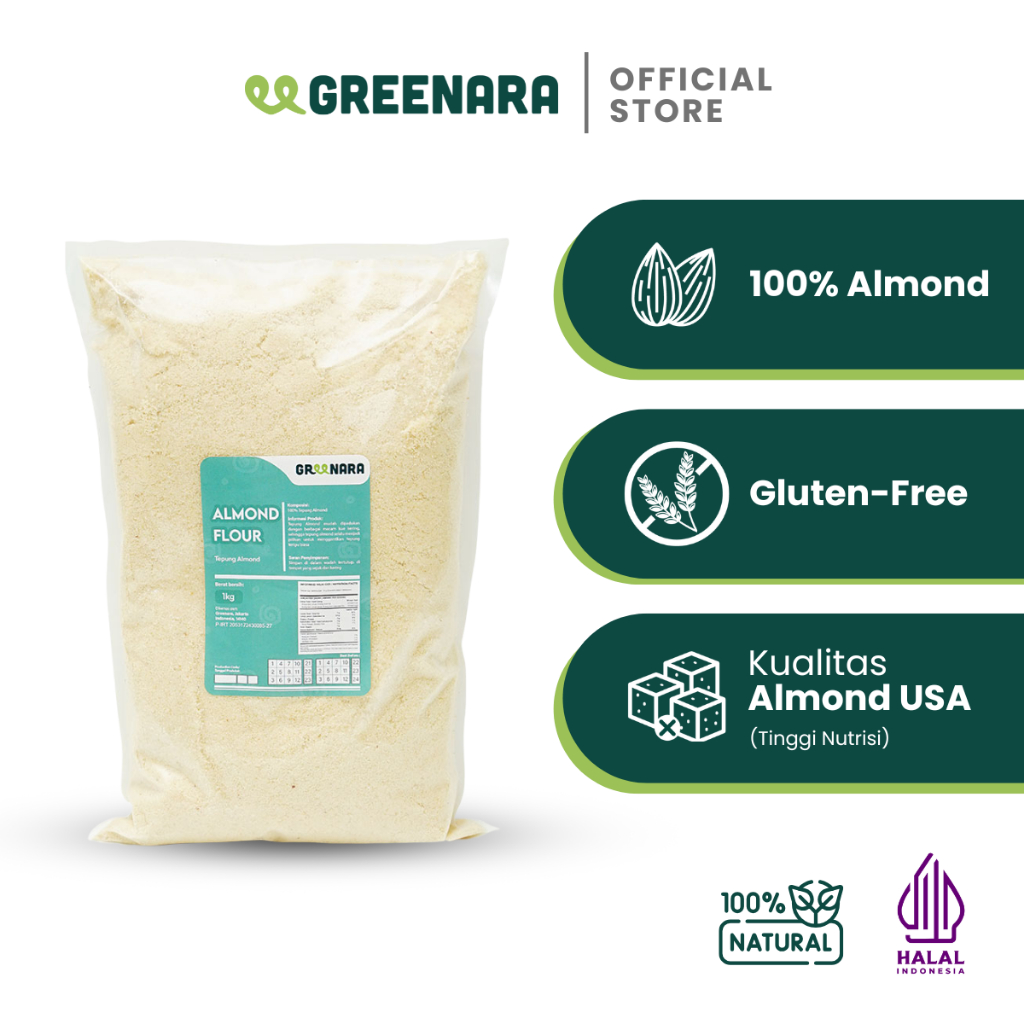 

Greenara - Tepung Almond 1Kg / Almond Flour