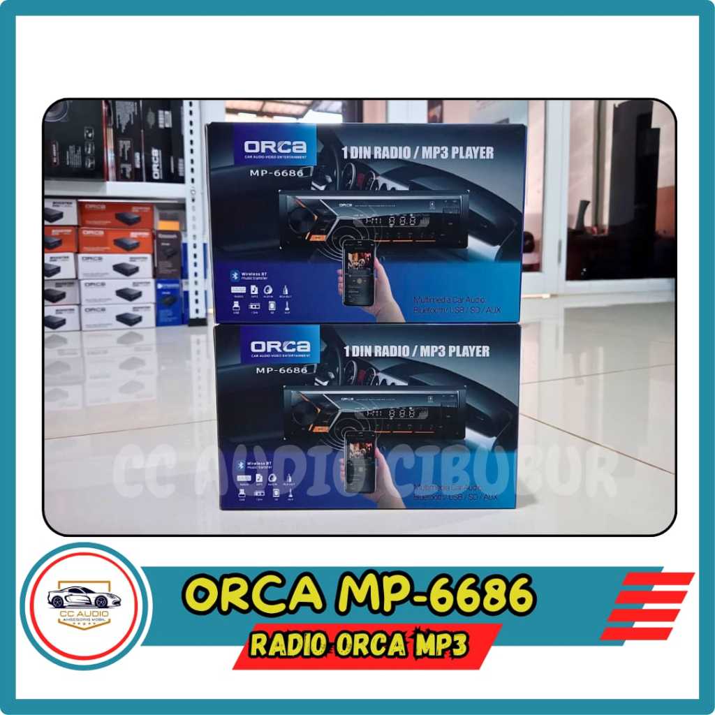 TAPE MOBIL SINGLE DIN MOBIL ORCA MP 6686/USB/RADIO/SDCARD/BLUETOOTH