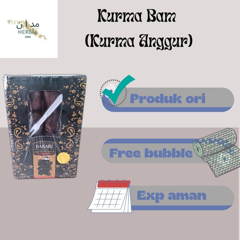 

Kurma Bam/ Kurma anggur/ kurma madu/ kurma mazafati