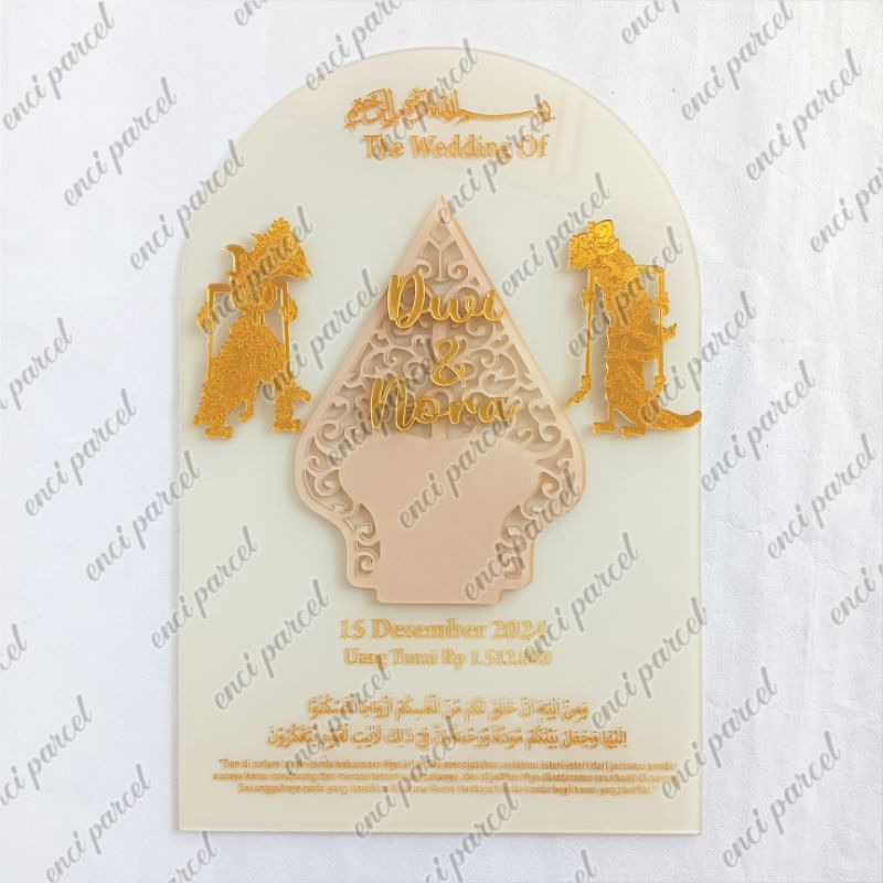 kode 219 dekorasi dome kubah gunungan wayang nama hiasan mahar bahan akrilik gold silver rosegold tr