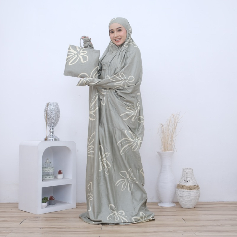 MUKENA DEWASA TERUSAN/LAJURAN RAYON BAHAN ADEM