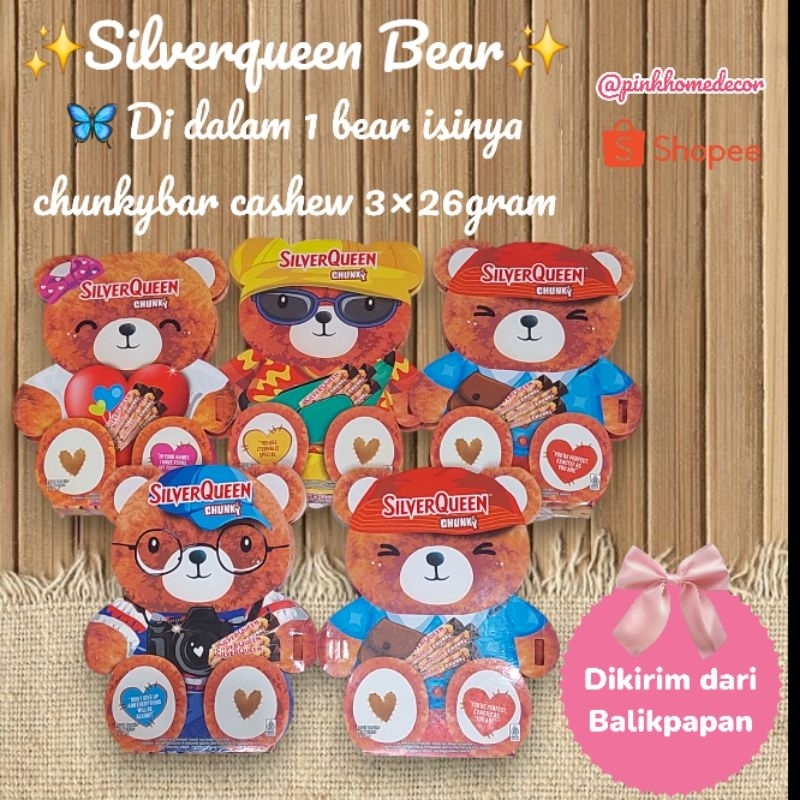 

Silverqueen Bear, Silverqueen Beruang, Coklat Valentine Day, Coklat beruang, Chunkybar