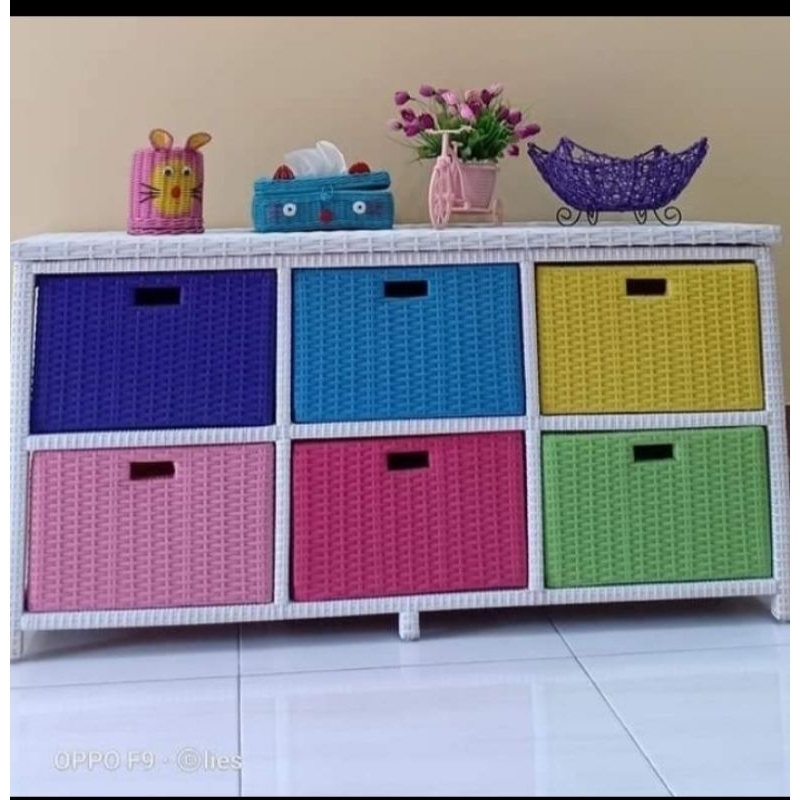 Termurah  Lemari Rotan 6 Susun