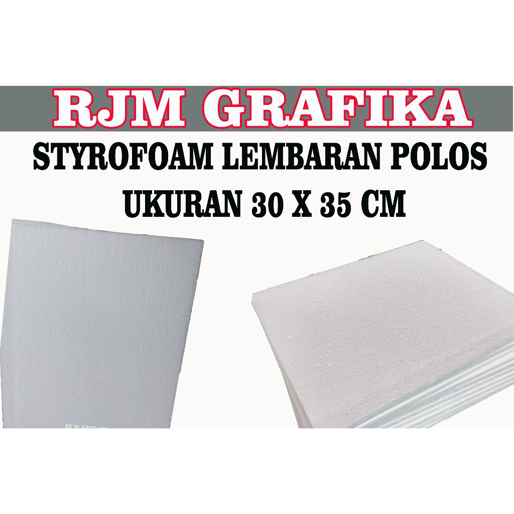 

10 lembar styrofoam polos ukuaran 30x35 cm termurah