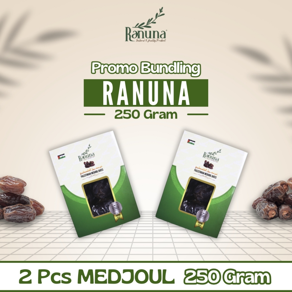 

Ranuna - Bundle Kurma Medjool 250 Gram x 2 Pcs Premium Organic High Quality