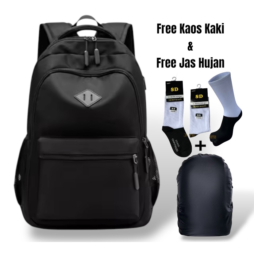 Tas Ransel anak sekolah Karakter DIAMOND Hitam polos Tas Ransel ANAK LAKI-LAKI SD/SMP/SMA Edisi Terb