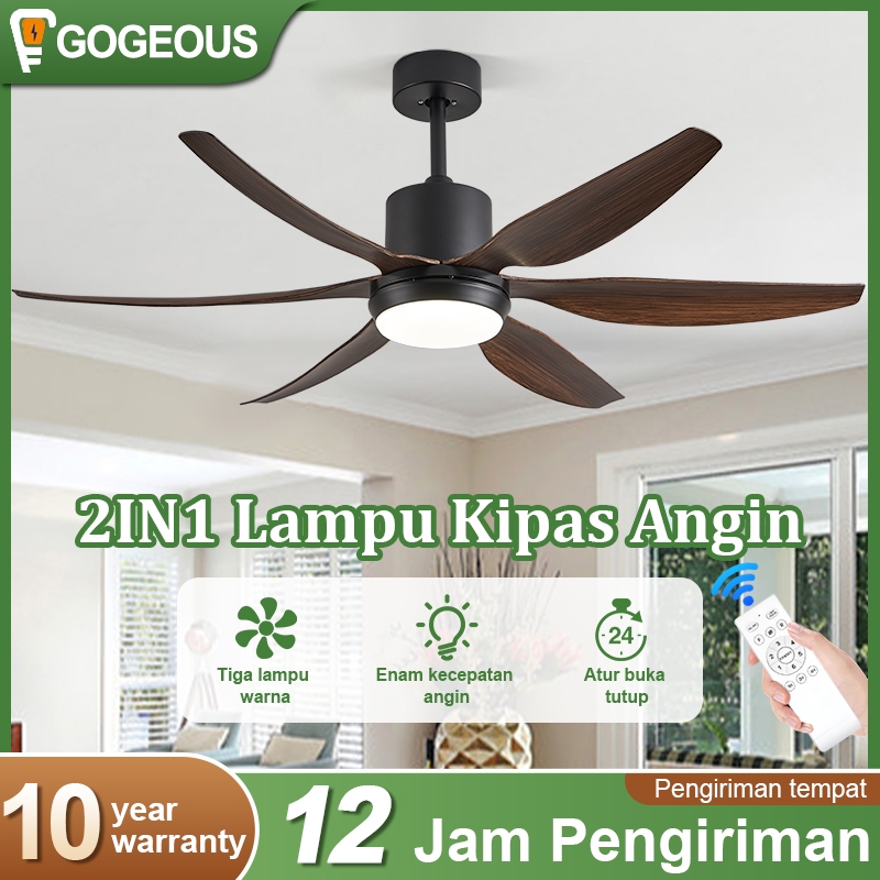COD GOGEOUS lampu kipas angin gantung plafon remote  66inci  kipas angin gantung besar ruang tamu
