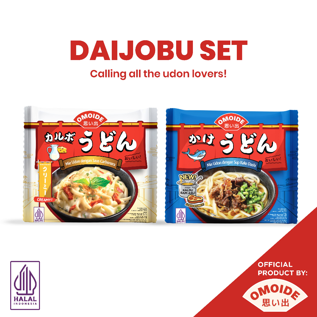 

Omoide Daijobu Set - Kake Udon 150 gr dan Carbonara Udon 260 gr