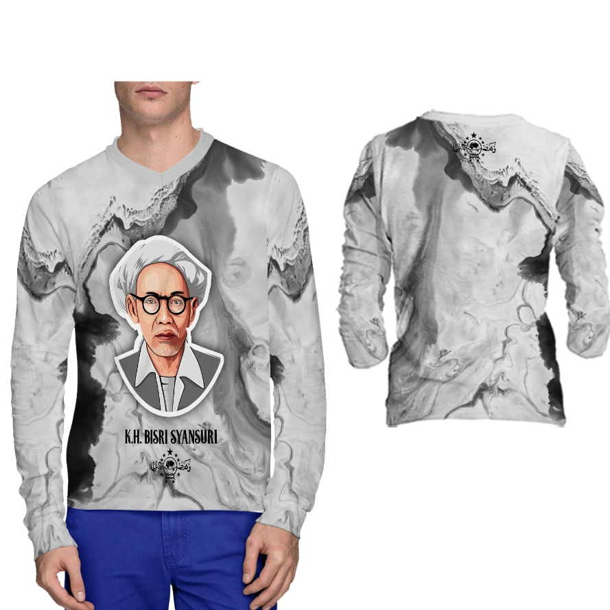K.H.BISRI SYANSURI Sang Pendiri NU Kaos Jersey Pria Dewasa PRINTING