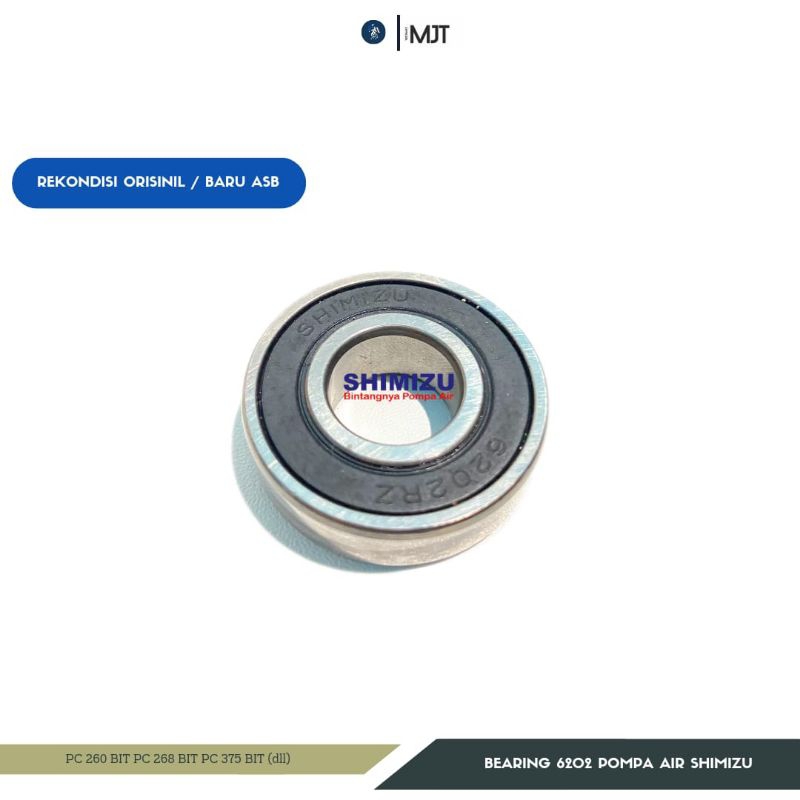 Bearing ASB 6202 RS Tutup Karet Laher / Klaker Pompa Air Jet Pump Shimizu