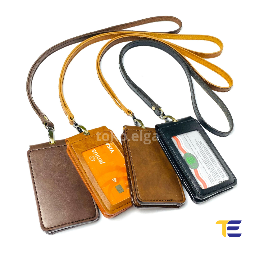 

ID Card Holder Lanyard ID Card Kulit Premium Model Magnetik