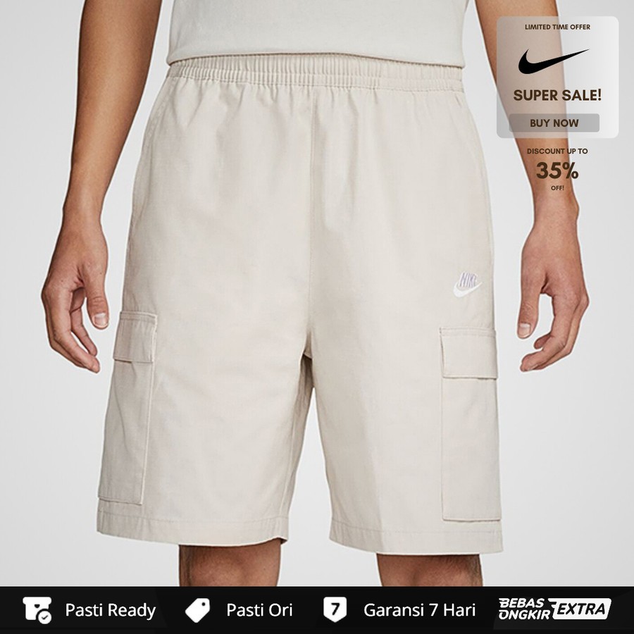 Nike Celana Sportswear Men's Club Woven Cargo Shorts - Light Orewood Brown