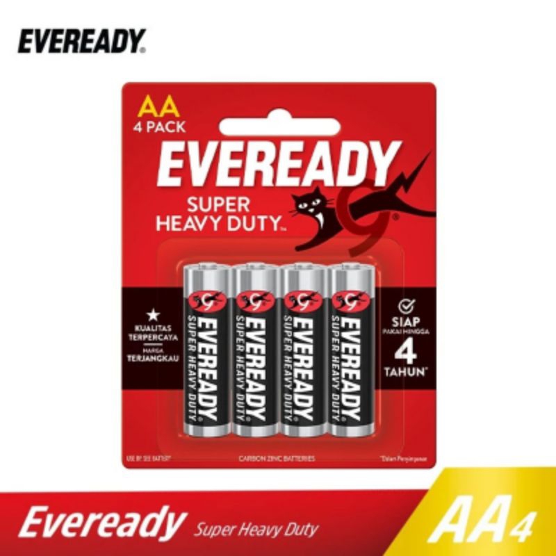 Eveready Super Heavy Duty Baterai AA 1215 4 pcs