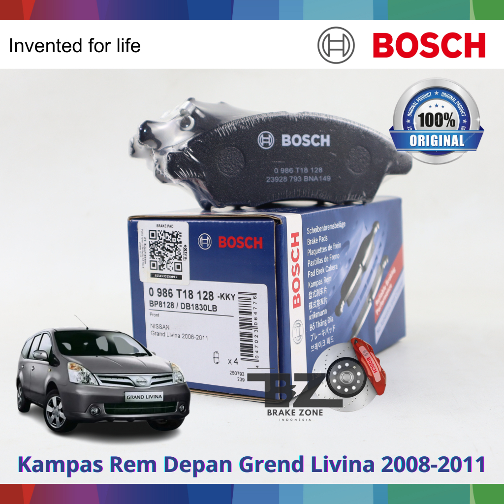 BOSCH Kampas Rem Depan Grand Livina 2008-2011 ORINAL