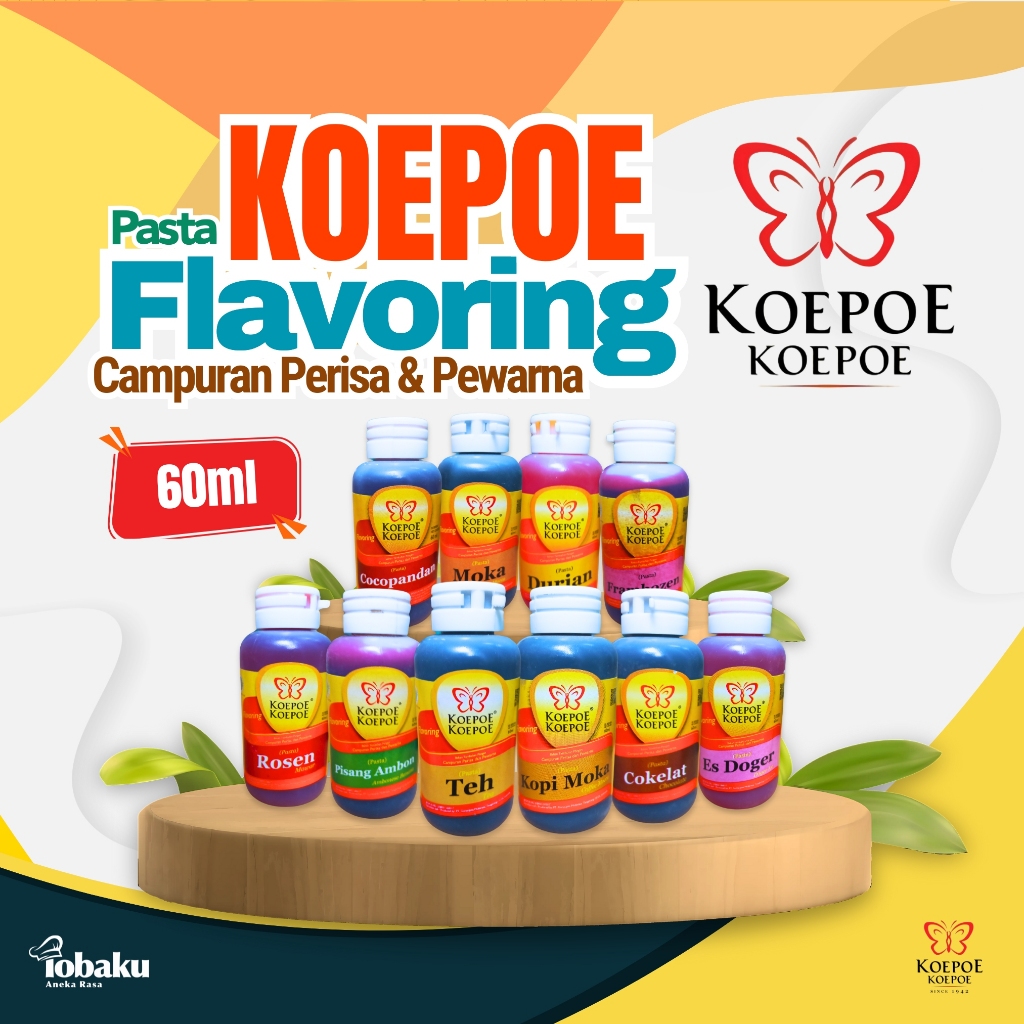 

KOEPOE-KOEPOE 60ml Flavoring Pasta - Campuran Perisa & Pewarna Cap Kupu-Kupu _