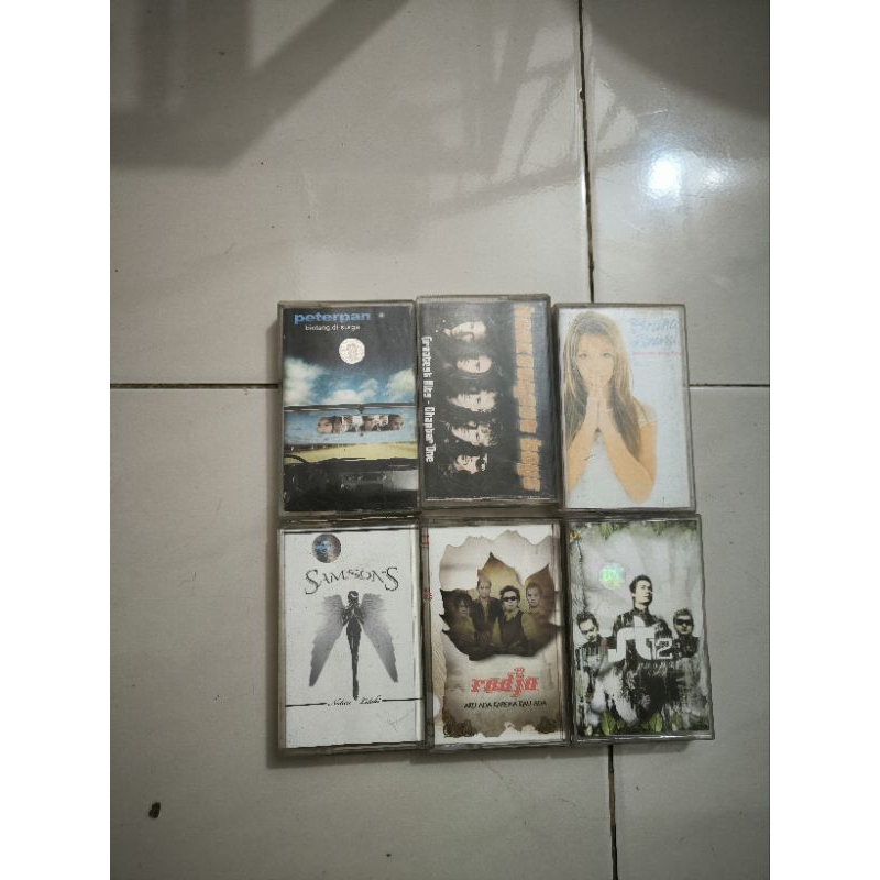Kaset Pita Lama, Peterpan, Raja, backsetreet Boy,Samson, ST 12 (6 buah sesuai foto)