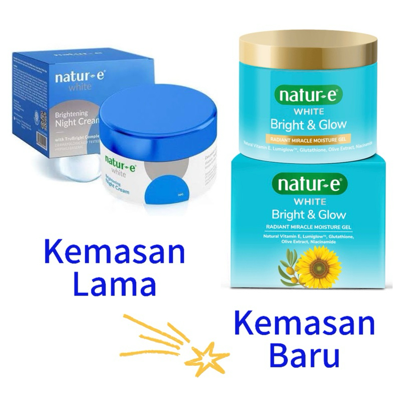 Natur-E Night Cream White 30 gram/Cream Malam Natur e White 30gram/Natur-e Brightening Night Cream 3