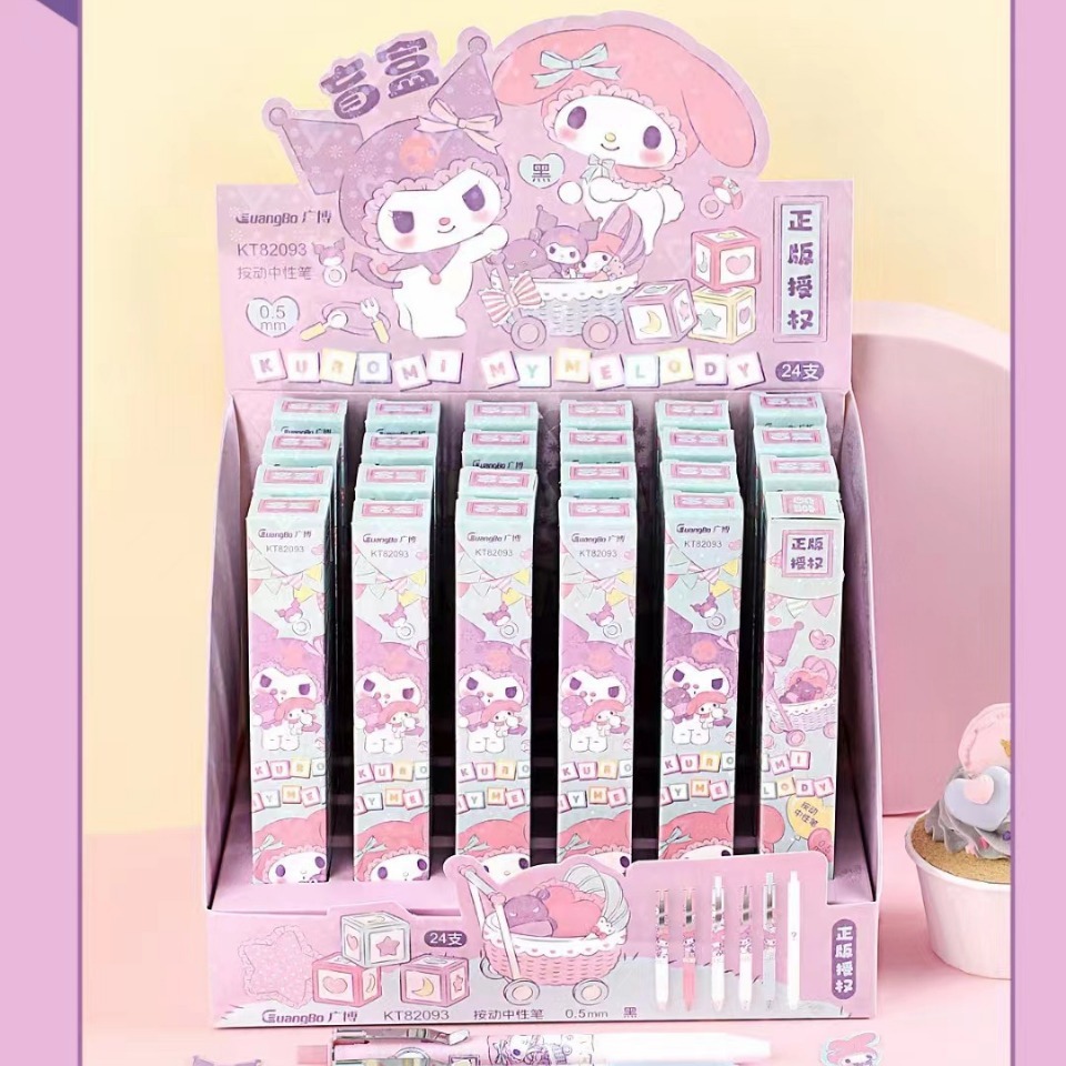 

1 pcs Pena Gel Tinta Hitam Blind Box License Edisi Sanrio KT-82093