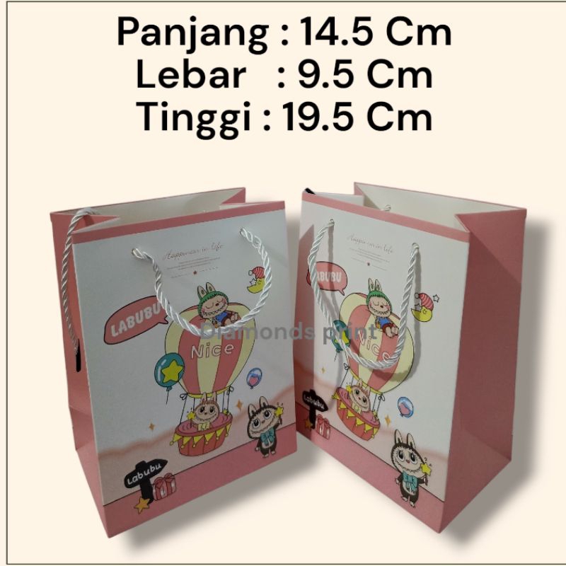 

Paperbag Labubu | Paper Bag Ultah | Bungkus Kado Hadiah Goodiebag
