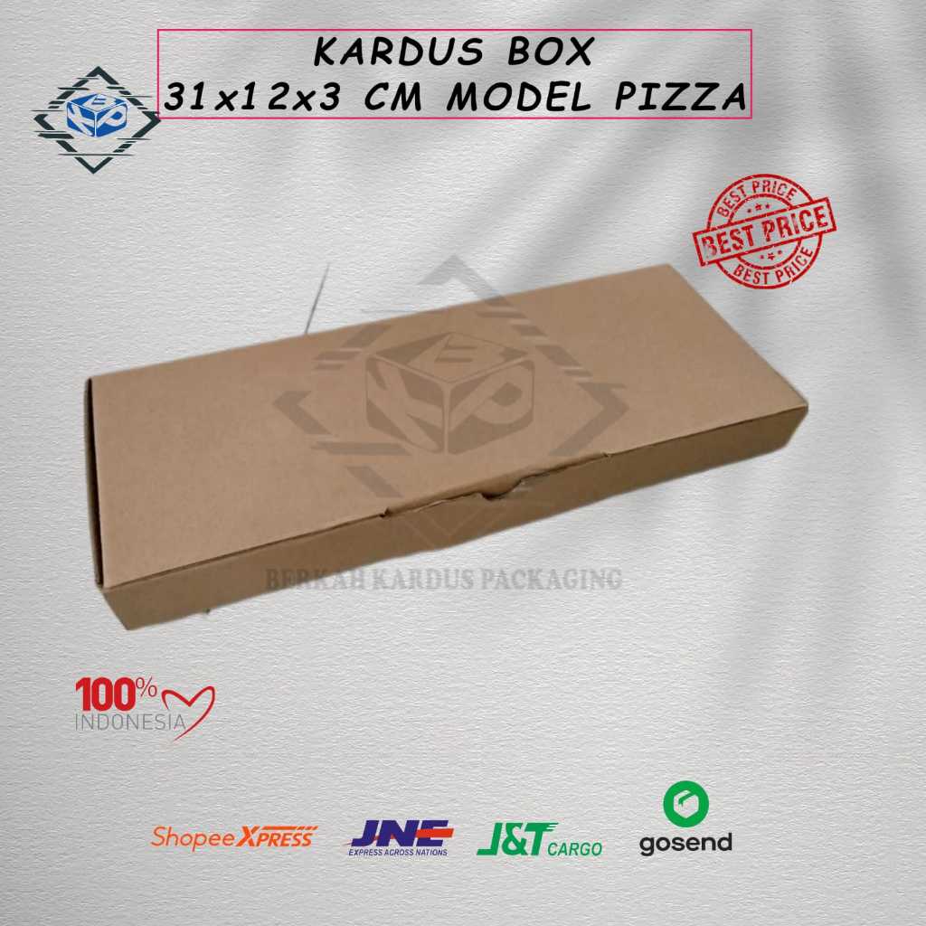 

Kardus box 31x12x3 cm model pizza baru