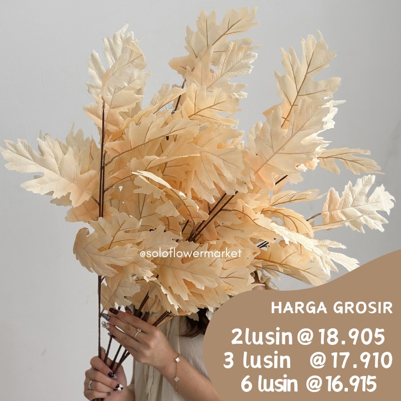 OAK LEAVES MAPLE LEAF Daun Plastik Palsu Artificial Dekorasi Willow Leaves Bunch Daun Willow Leaf/Da