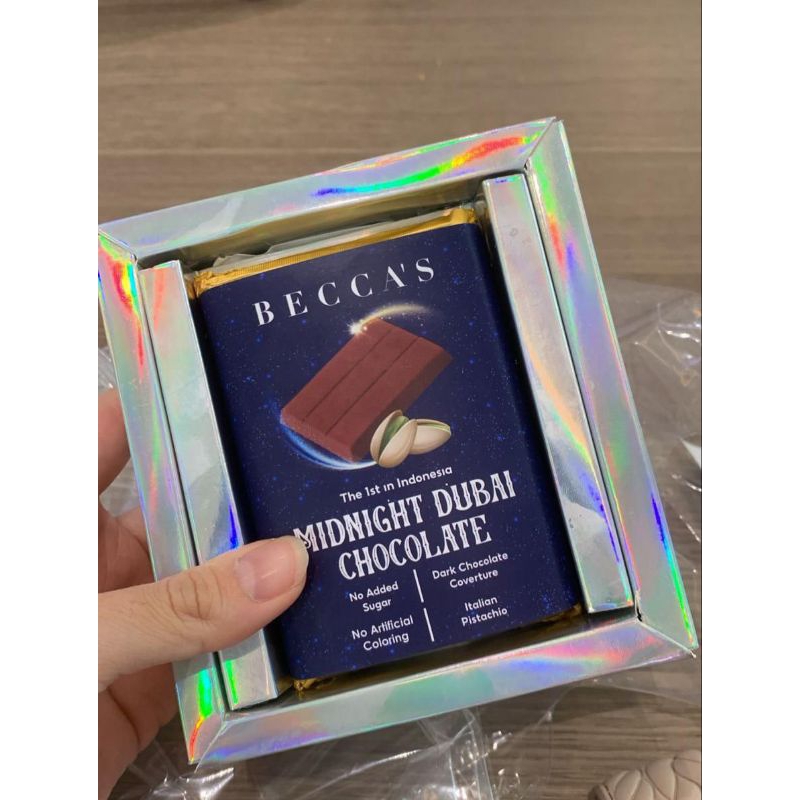 

BECCA'S MIDNIGHT DUBAI COKLAT PISTACHIO ORIGINAL