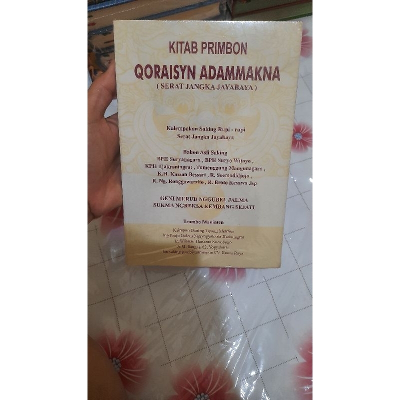 Kitab Primbon Qoraisyn Adammakna (Serat Jangka Jayabaya)
