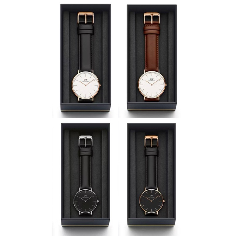TERMURAH (BISA COD) Jam Tangan Original Daniel Wellington (DW) Pria Wanita Kulit Super Premium Free 