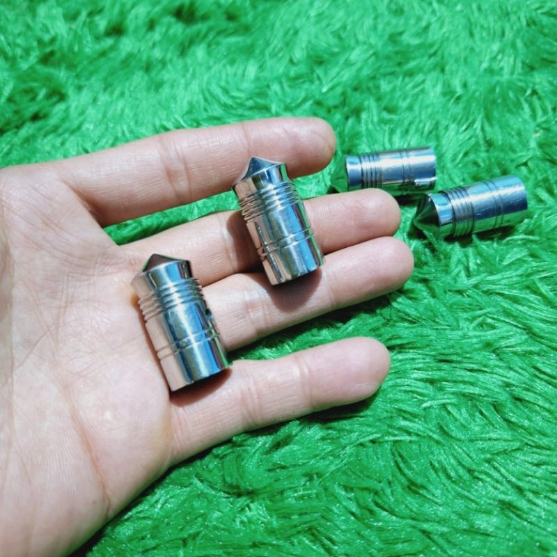Tutup Pentil Ban Motor Mobil Stainless Chrome Universal