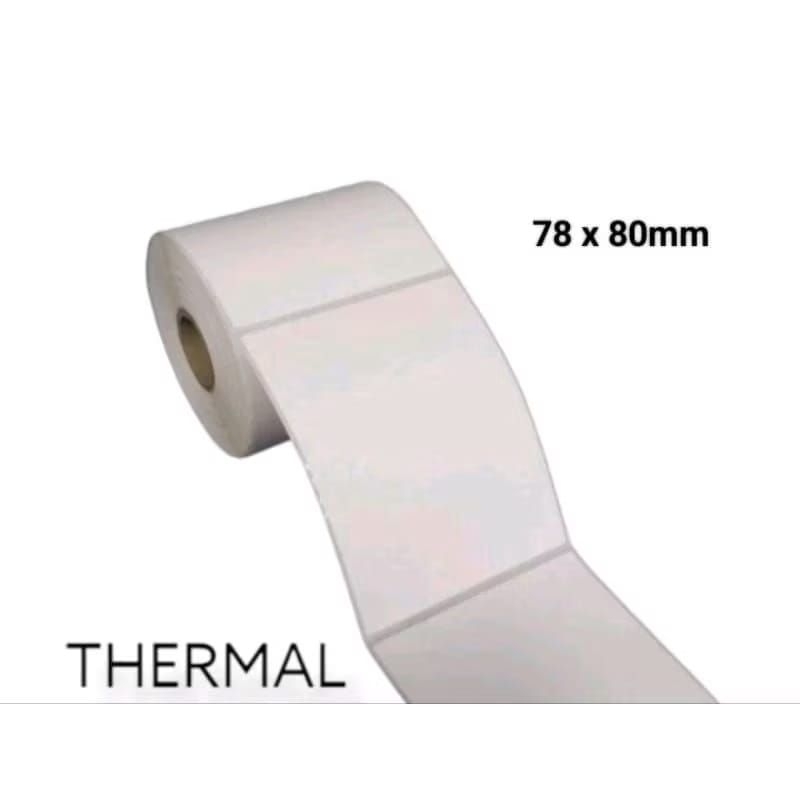 

Label sticker thermal 78x80mm isi 300pcs/Sticker resi pengiriman 80 x 80 mm/Label Direct Thermal 78mm x 80mm/Stiker Resi 78mmx80mm /Label Expedisi 78x80mm