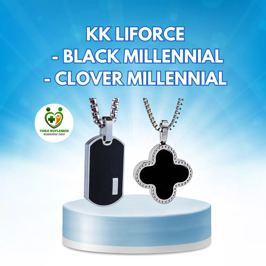 Kk liforce Black Millennial kk liforce Clover Millennial Kalung Kesehatan Anti Radiasi KK Indonesia