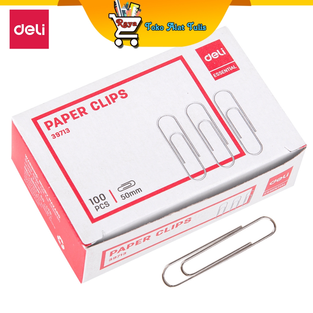 

Deli Paper Clips 50mm (Silver) 100pcs E39713