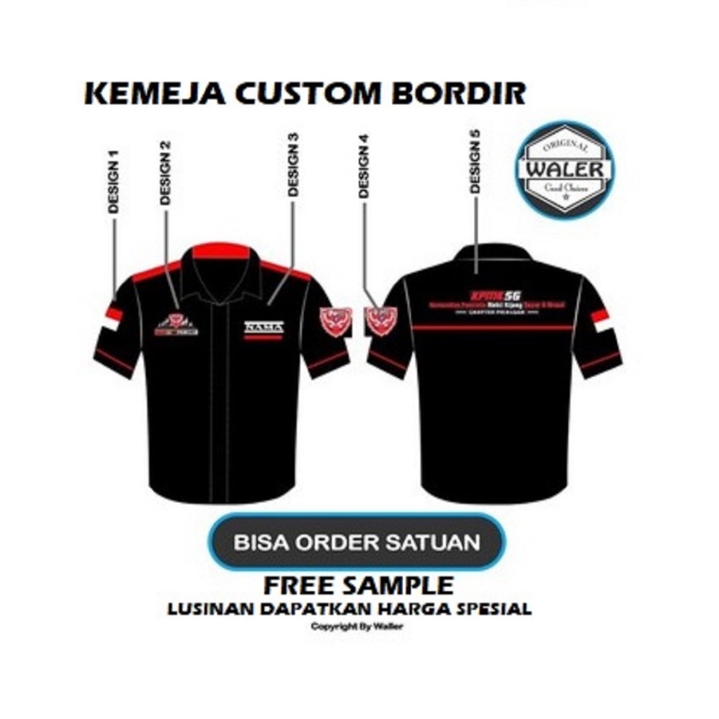 Kemeja Bordir Custom bisa Satuan Komunitas PDL PDH Workshirt Seragam kerja sefty wearpack Tactical B