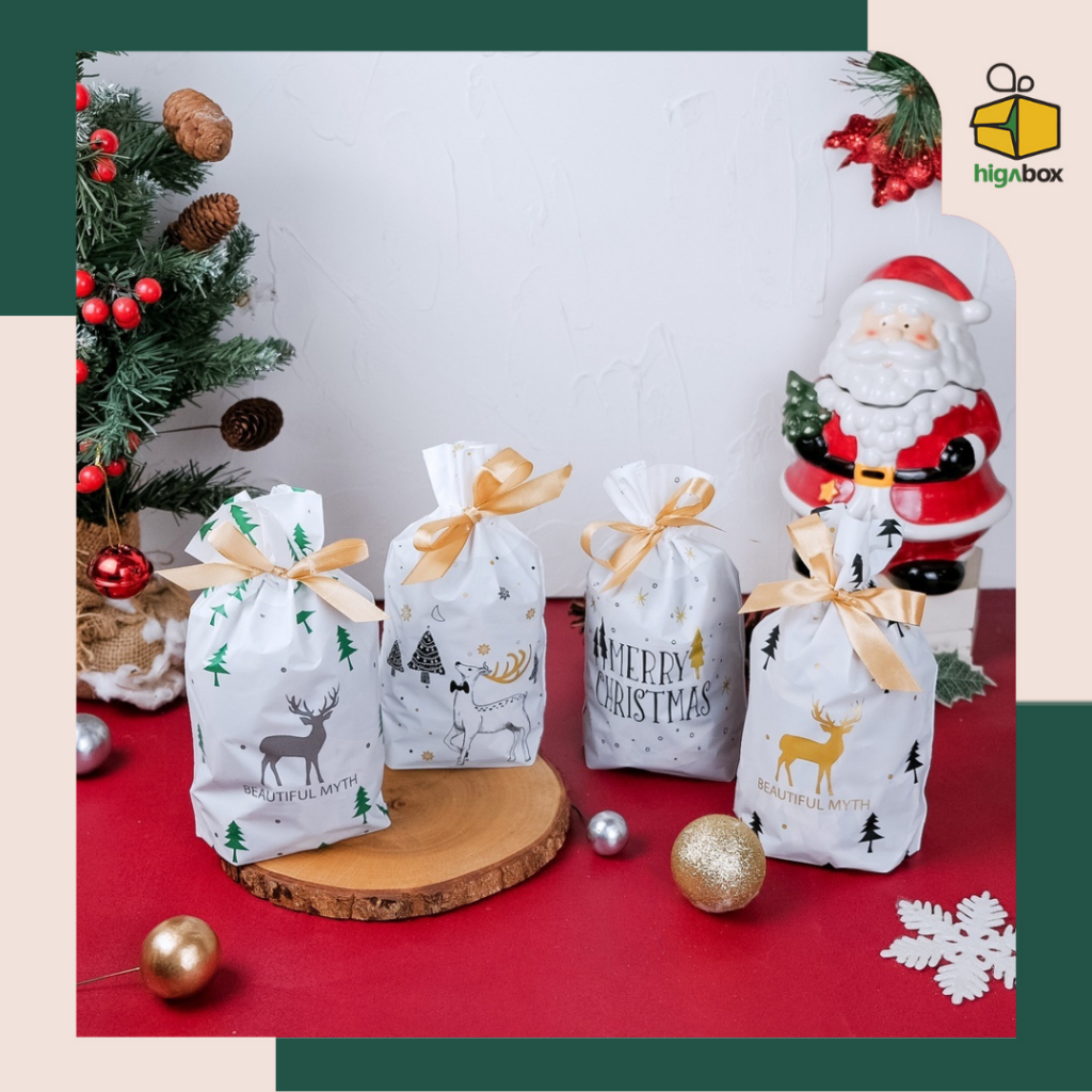 

Plastik Biskuit Cookies Aksesoris Size 15 x 23 Motif Christmas / Plastik Cookie Packaging Motif Rusa Natal | AD01