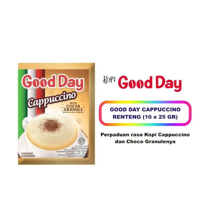 

Kopi Good Day Cappucino 1 Renteng isi 10