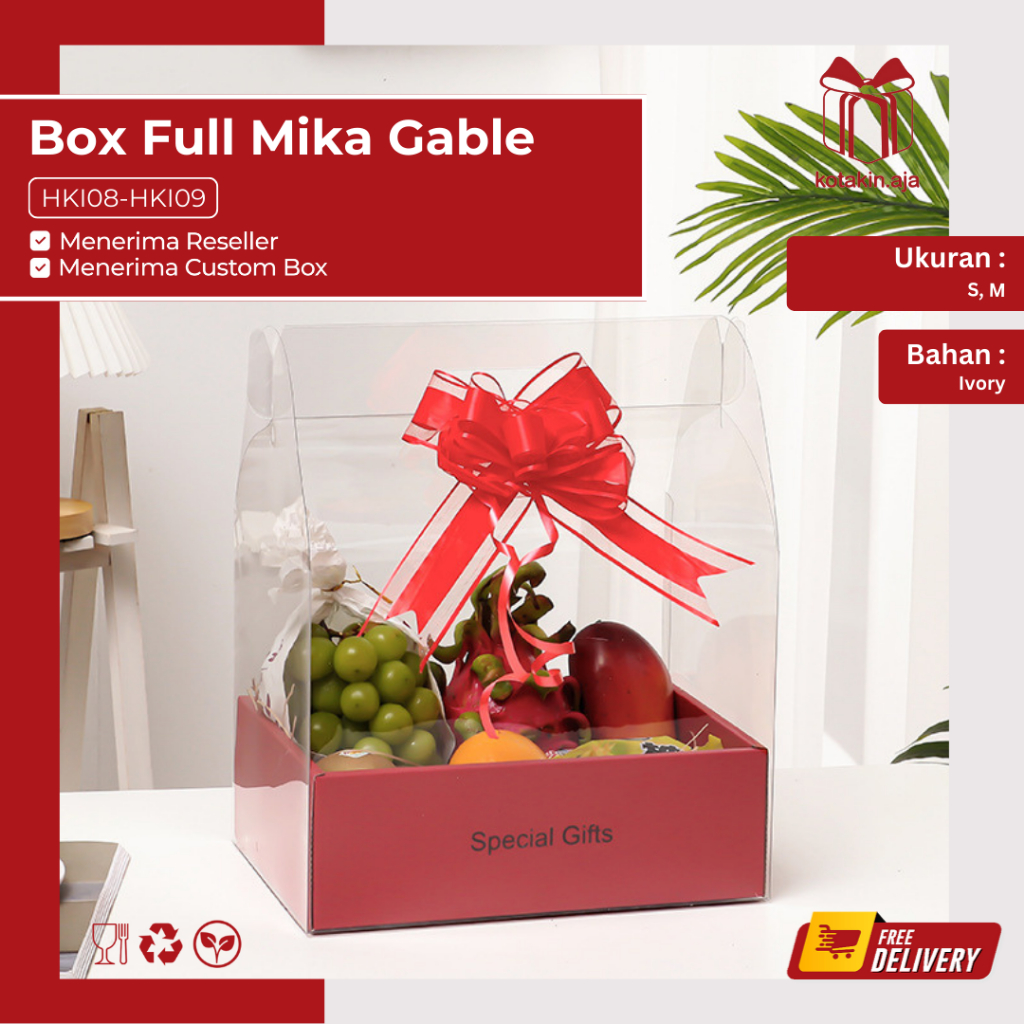

Box Mika Gable / Box Mika Transparan / Box Hampers / Box Souvenir / Kotak Mika Transparan / Kotak Mika Gable I HKI08-HKI09