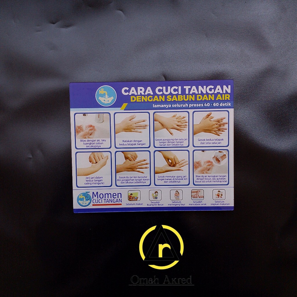 

Akrilik Cara Cuci Tangan dengan Sabun dan Air - 5 Momen Cuci Tangan RT