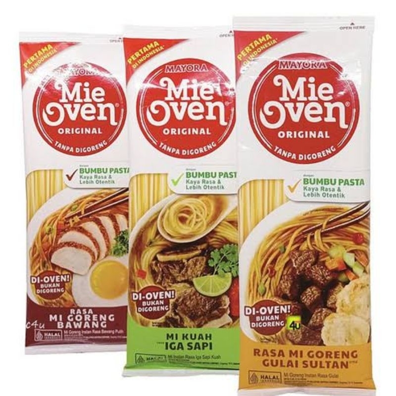 

mayora Mie oven mie goreng bawang / mie goreng sultan / kuah iga sapi 76 gr