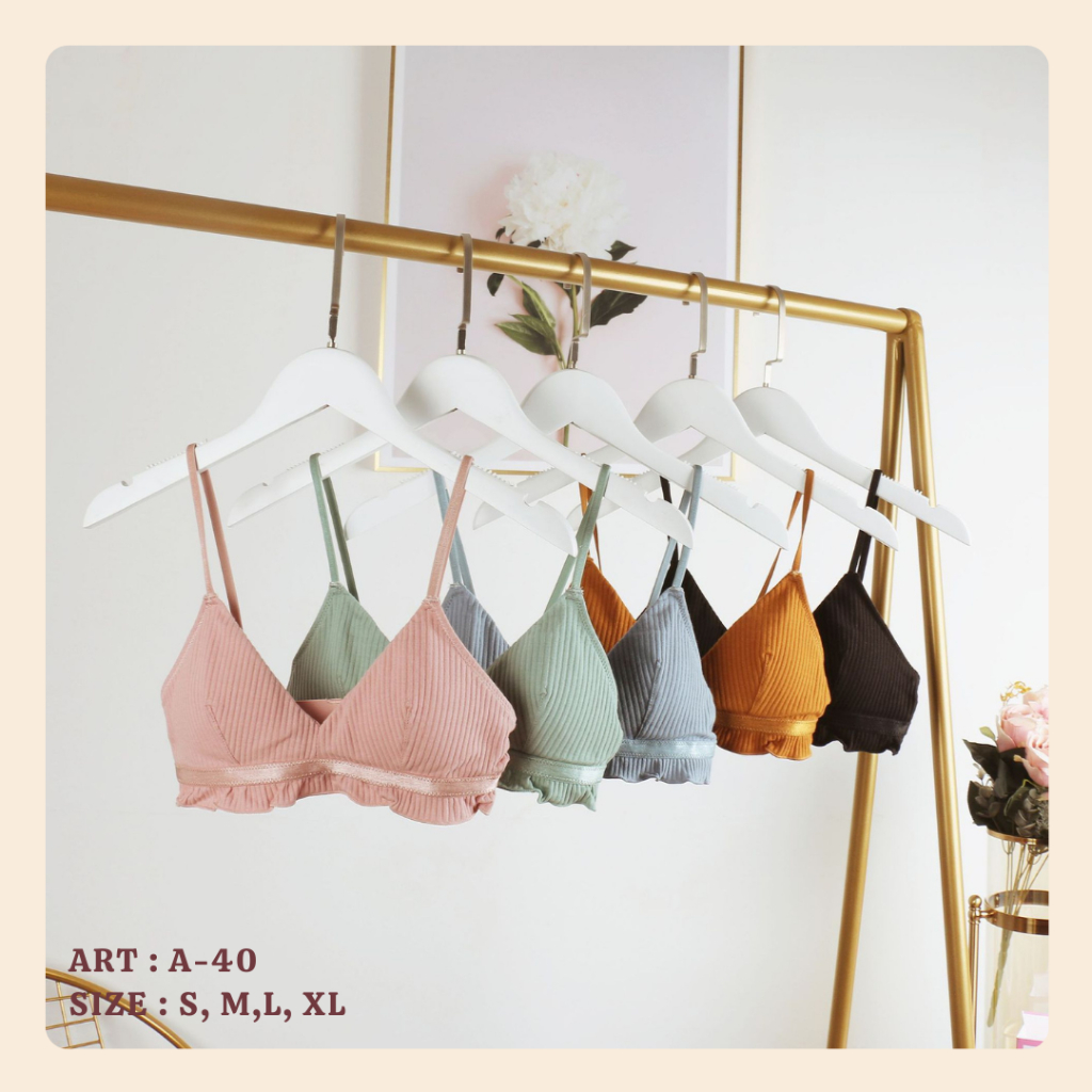 (BRA ONLY) BRA IMPORT WANITA WARNA SOFT KEKINIAN - A40
